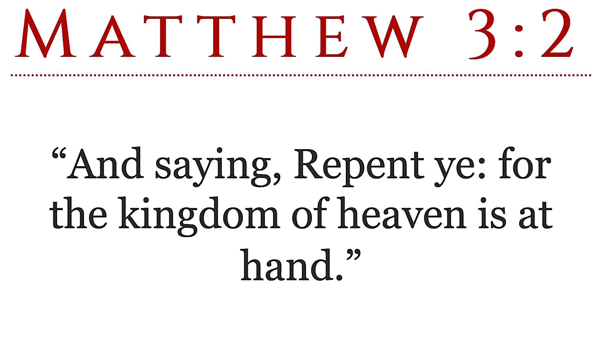 Repent For The Kingdom Of God Is At Hand! - ATLAH Media Network